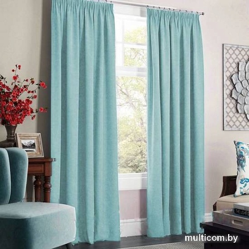Комплект штор Pasionaria Софт 290x250 с подхватами (небесно-голубой)