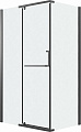 Душевой уголок Grossman Pragma 110x90x195 120.K33.03.1190.21.02 (черный матовый/стекло шиншилла)