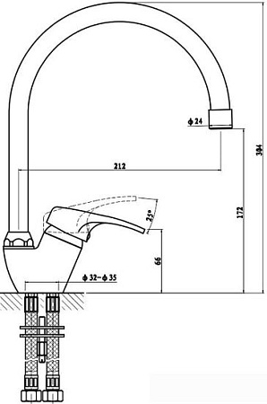 Смеситель Gross Aqua Base 3205258С- В01