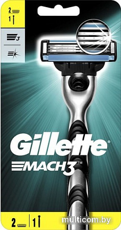 Бритвенный станок Gillette Mach3 2 сменные кассеты