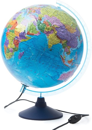 Школьный глобус Globen Политический рельефный с подсветкой INT13200315