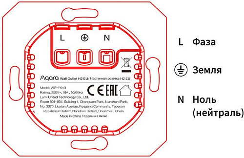 Умная розетка Aqara Aqara Wall Outlet H2 WP-P01D