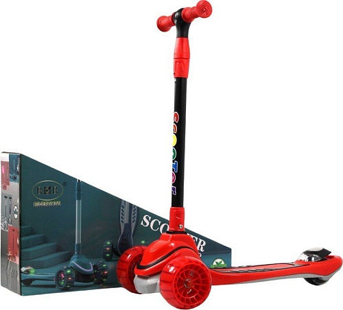 Трехколесный самокат RiverToys HB-606 (красный)