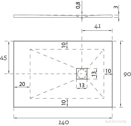 Душевой поддон Aquanet Pleasure New 140x90 258879