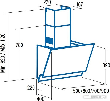 Кухонная вытяжка CATA JUNO 600 XGWH 02027105