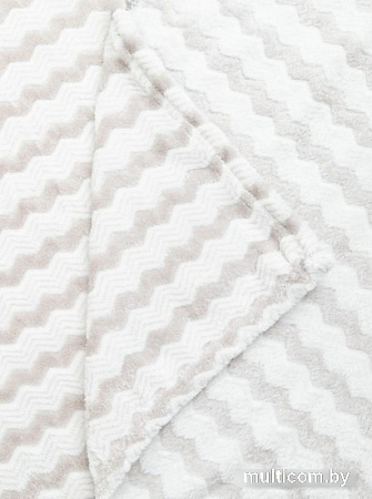 Плед Tex Republic Absolute Зигзаг двухцветный Flannel 200x220 92575 (серый)