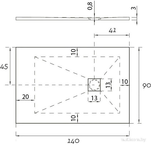 Душевой поддон Aquanet Pleasure New 140x90 258879