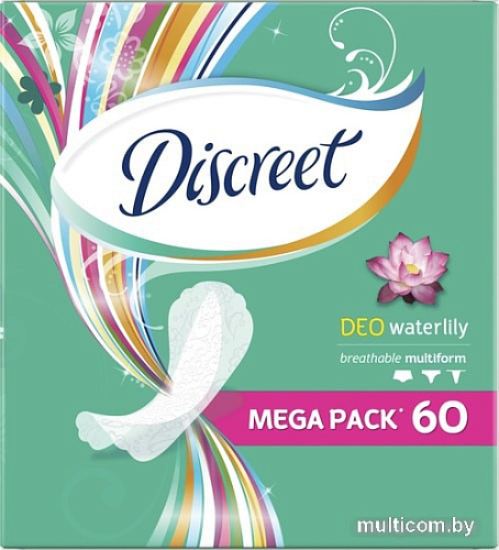 Прокладки ежедневные Discreet Deo Water Lily Multiform Trio (60 шт)