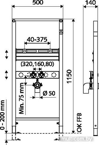 Инсталляция для раковины Schell Montus 03 074 00 99