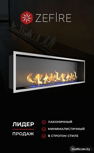 Биокамин ZeFire Flagman 1000 шлифованный