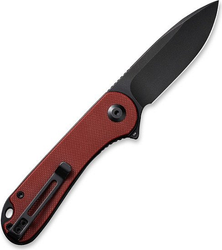 Складной нож Civivi Elementum D2 Steel Black Stonewashed Handle G10 C907A-1 (бордовый)