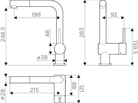 Смеситель Omoikiri Tanigawa-S-C 4994120