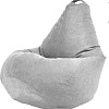 Кресло-мешок Sled Груша 125x85 XХL (велюр, светло-серый)