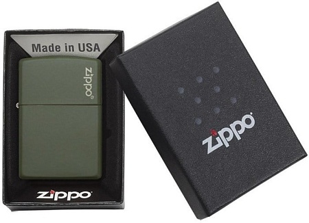 Зажигалка Zippo Green Matte with Zippo Logo 221ZL-000024