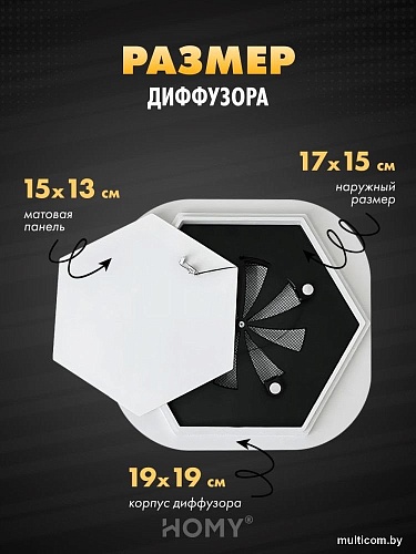 Вентиляционная решетка HOMY AIR гексагон AH100WRS 17x15 (белая)