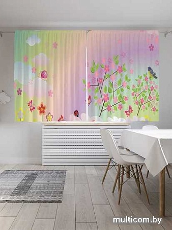 Комплект штор JoyArty Радостный полет 1.45x1.8 м pox_14257_145x180 (2 шт)