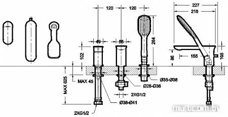Смеситель Bravat Gina F565104C-2