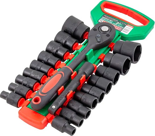 Набор трещотка с головками RockForce RF-019-5K (20 предметов)