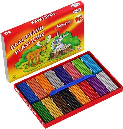 Пластилин Гамма Мультики 280027 (16 цв)