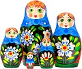 Развивающая игра Брестская Матрешка Девушка в сарафане с маргаритками (набор 5 шт)