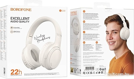 Наушники Borofone BO29 (бежевый)