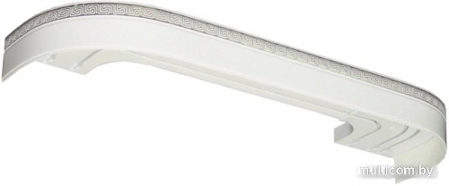Карниз для штор Legrand Галант Neo Флора 2П 48070051 (1.6 м, белый глянец/хром)