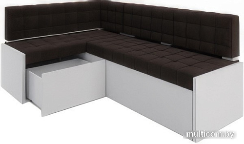 Угловой диван Мебель-АРС Ганновер левый 178x82x103 (кордрой коричневый)
