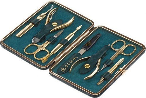 Набор для маникюра и педикюра Dewal 906GREEN (зеленый)