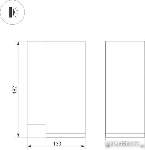 Уличный настенный светильник Arlight LGD-FORMA-WALL-R90-12W Day4000 037256