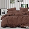 Постельное белье Pandora №1x1 19-1213 Горький шоколад 2сп с европростыней (микрофибра)