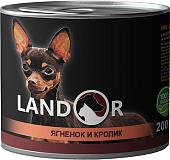 Консервированный корм для собак Landor Small Breed Lamb & Rabbit with Sweet Potato 200 г