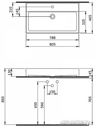 Умывальник Bocchi Milano (белый) 1377-001-0126