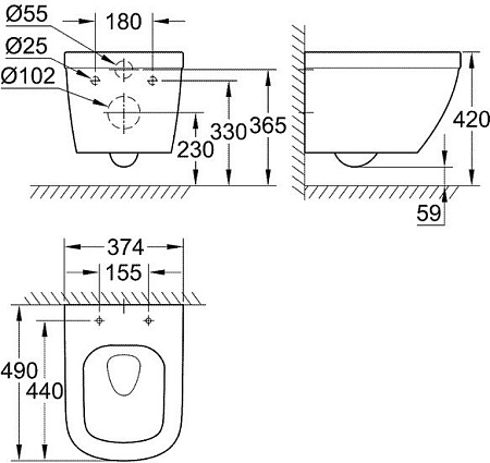 Унитаз Grohe Euro 3920600H