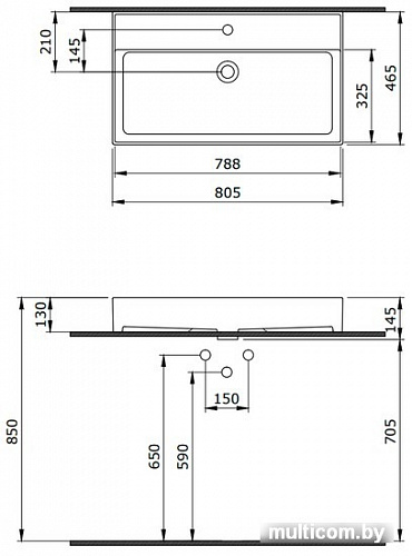 Умывальник Bocchi Milano (белый) 1377-001-0126