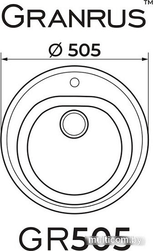 Кухонная мойка Granrus GR-505 (светло-серый)