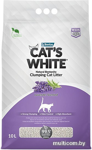 Наполнитель для туалета Cat's White Lavender Scented 10 л