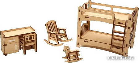 3Д-пазл Polly Набор мебели в кукольный домик - детская