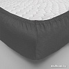 Постельное белье Luxsonia Трикотаж на резинке 80x200 Мр0010-25 5250ТД (графит)