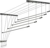 Сушилка для белья Comfort Alumin Group Потолочная 5 прутьев Silver Style 190 см (алюминий)