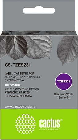 Картридж CACTUS CS-TZES231 (аналог Brother TZES231)