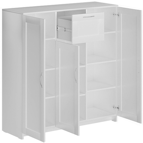 Тумба Mio Tesoro Сириус 3 двери и 1 ящик 117x123 2.02.03.320.1 (белый)