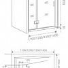 Душевая дверь Good Door Saturn WTW-130-C-CH-L (левая)