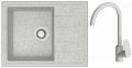 Кухонная мойка Berge BR-5850 + смеситель AM.PM Like F8007133 (серый)