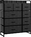 Комод Импэкс Leset Ноа 9 ящиков (черный/темно-серый)