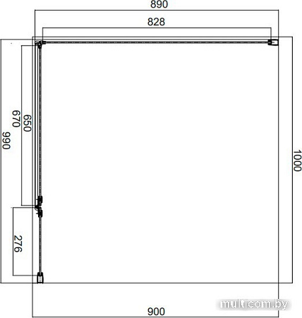 Душевой уголок Omnires Manhattan ADC10X-A+ADR90X