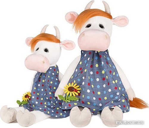 Классическая игрушка Maxitoys Luxury Коровка Глаша в платье с цветочком MT-MRT022011-28