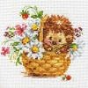 Набор для вышивания Алиса ежик в ромашках 0-113