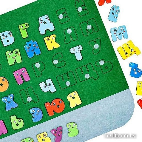 Развивающая игра Smile Decor Забавные буквы Коврик-игралка в дорогу Ф903