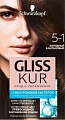 Крем-краска для волос Gliss Kur Уход и увлажнение 5-1 холодный каштановый