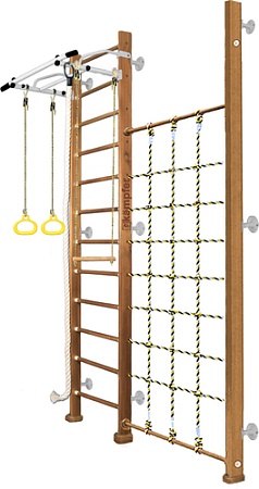 Детский спортивный комплекс Kampfer Winner Wall (3 м, ореховый/белый антик)